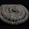 16 inches - Gorgeous Nice Multy Colour Full Fire - Natural Ethiopian OPAL - Smooth Polished Rondell Beads Huge Size 5 - 10 mm approx